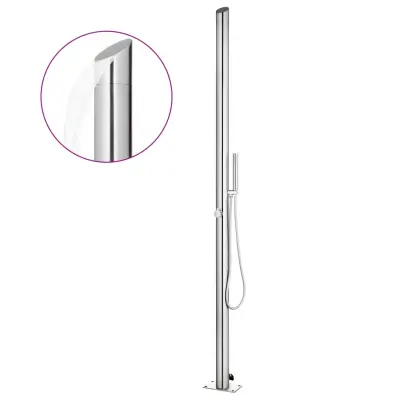 The Living Store Vrtni tuš 220 cm nerjaveče jeklo - Vrtni Tuš