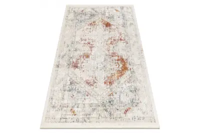 DISTIN 0100B roza / prah / bela moderna preproga - Ornament, vintage, resice 160x230 cm