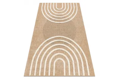 SPARK 0688A bež / krema preproga - Geometrična, sisal, strukturna 120x170 cm