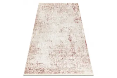 DISTIN 0828A roza / prah / bela moderna preproga - Abstrakcija, vintage, resice 160x230 cm