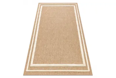 SPARK 0687A bež / krema preproga - Okvir, sisal, strukturna 120x170 cm