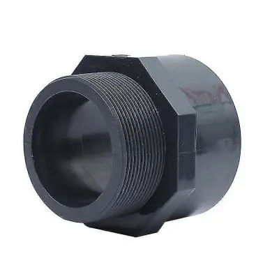 PVC moški končni vijačni priključek za bazen 32 mm črn