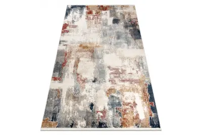 DISTIN 0144B bela / roza / prah moderna preproga - Abstrakcija, vintage, resice 80x150 cm