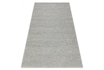 Volnena preproga TAHAR 99004G siva - ROČNO TKANA petlja, uniforma 120x180 cm