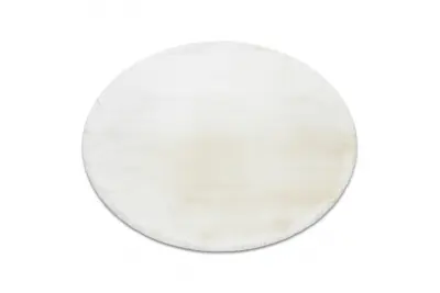 Preproga TEDDY NEW wool 45 Krog Shaggy krema zelo debela, pliš cercle 200 cm