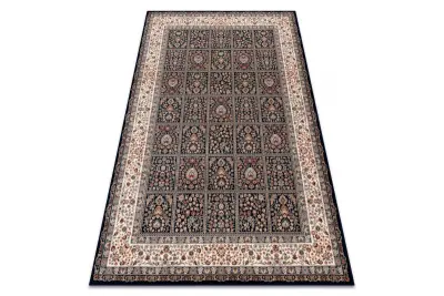 Preproga NAIN Cvetje, okvir 1181/51011 temno modra / bež 80x150 cm