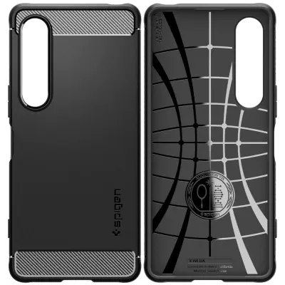 SPIGEN RUGGED ARMOR OVITEK ZA SONY XPERIA 1 VI MAT ČRNA