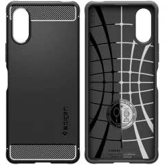 SPIGEN RUGGED ARMOR OVITEK ZA SONY XPERIA 10 VI MAT ČRNA