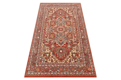 Volnena preproga LEGEND 468 10 GB300 OSTA - Ornament, okvir ekskluzivna rdeča / bež 80x160 cm