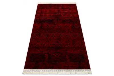 ORIENT 4722 preproga bordo / črna Orientalski, z resicami 100x200 cm