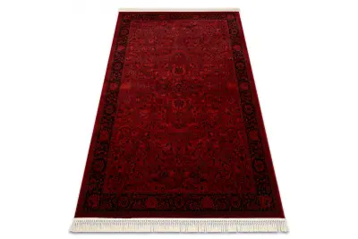 ORIENT 5125 preproga bordo / črna Okvir, klasičen, ornament, z resicami 300x400 cm