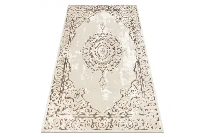 Preproga ALLURE 1961 Ornament, okvir - strukturna, elegantna, glamur smetana / zlata 120x170 cm