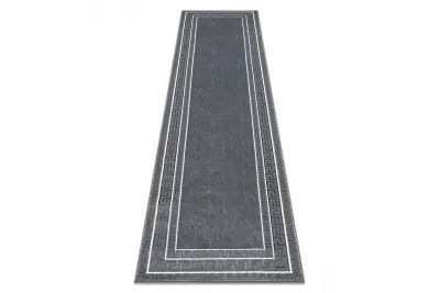 Tekač, tekač ALLURE 1960 Grški ključ, okvir - strukturna, elegantna, glamur siva 80x300 cm