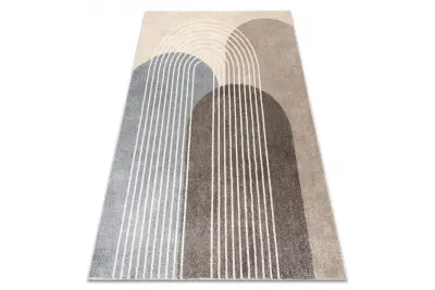 Preproga FUSION 0810 bež / rudas - Geometrična, moderna, abstraktna 240x330 cm