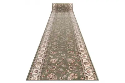 Volneni tekač NAIN Rože 7338 51088 zelena / bež 100 100x450 cm