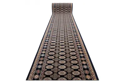 Volneni tekač NAIN Rozeta 6177 51011 temno modra / bež 80 80x1300 cm