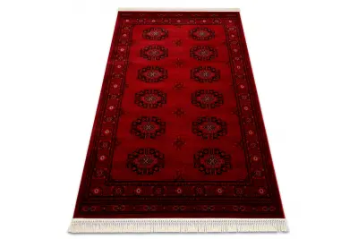 ORIENT 6871 preproga bordo / črna Okvir, klasičen, ornament, z resicami 150x230 cm