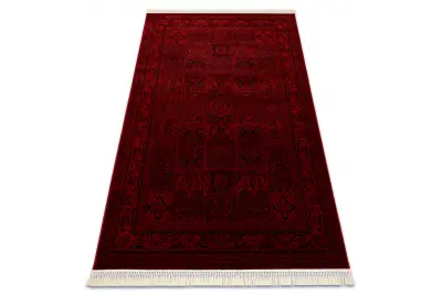 ORIENT 5365 preproga bordo / črna Okvir, orientalski, z resicami 200x290 cm