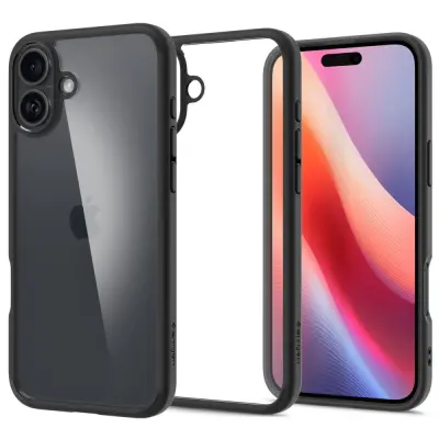 SPIGEN ULTRA HYBRID CASE OVITEK ZA IPHONE 16 MAT ČRNA