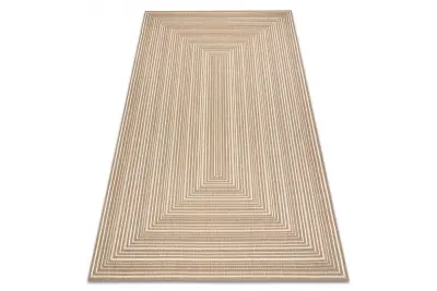 FLAT 48962265 Preproga iz sisala Geometric - naravna bež slamnata barva, vrvica 200x290 cm