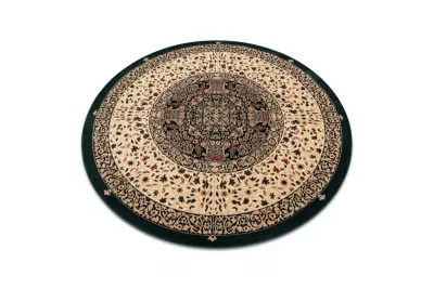 Preproga ratas POLONIA ovalni WITRAŻ vitraž smaragdni cercle 135 cm