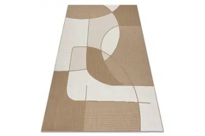 FLAT 48982265 Preproga iz sisala Geometric - naravna bež slamnata barva, vrvica 160x230 cm