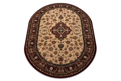 Preproga volna OMEGA ovalni ORION Rozeta svetlo rubin 2 200x300 cm