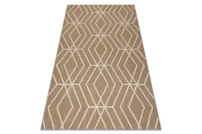 Preproga v videzu sisala FLAT 48956265 Geometrična bež 140x200 cm