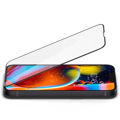 SPIGEN KALJENO STEKLO FC ZA IPHONE 13 MINI ČRNO KAKOVOSTNO