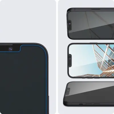 OVITEK IZ KALJENEGA STEKLA SPIGEN GLAS.TR SLIM ZA IPHONE 13 / 13 PRO / 14 ZASEBNOST