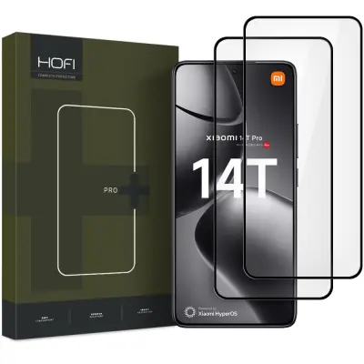 HOFI GLASS PRO+ KALJENO STEKLO 2-PAKET ZA XIAOMI 14T / 14T PRO ČRNO
