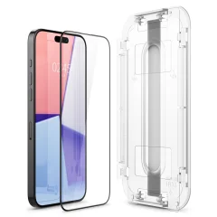 SPIGEN OVITEK IZ KALJENEGA STEKLA GLAS.TR ZA IPHONE 15 PRO MAX ČRN