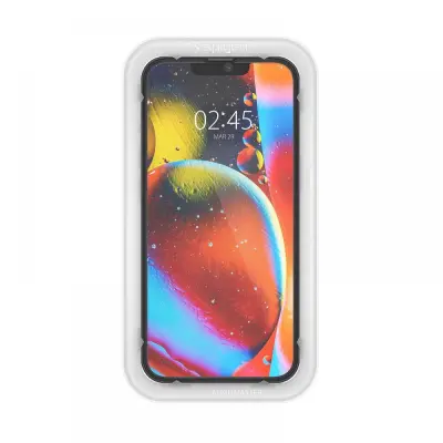SPIGEN ALM GLASS FC KALJENO STEKLO ZA IPHONE 13 13 PRO 14 ČRNO