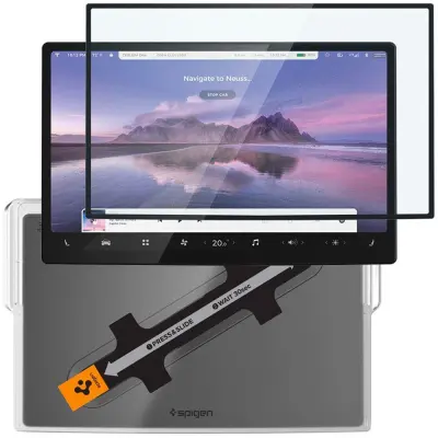 SPIGEN KALJENO STEKLO GLAS.TR EZ FIT ZA TESLA MODEL X 2022 S 2021 ČRNO