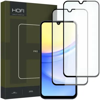 KALJENO STEKLO HOFI GLASS PRO+ 2-PAKET ZA GALAXY A15 A25 4G 5G ČRN