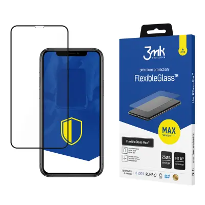 APPLE IPHONE XR BLACK - 3MK FLEXIBLEGLASS MAX