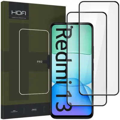 HOFI GLASS PRO+ KALJENO STEKLO 2-PAKET ZA XIAOMI REDMI 13 ČRN