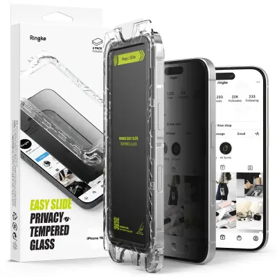 RINGKE PRIVATIZING GLASS EASY SLIDE 2-PACK ZA IPHONE 15/16 PRIVACY