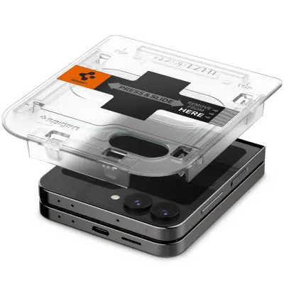 SPIGEN KALJENO STEKLO 2-PAKET ZA GALAXY Z FLIP 6 PROZORNO OVITEK EZ FIT
