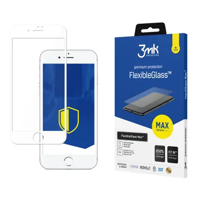 APPLE IPHONE 7/8 WHITE - 3MK FLEXIBLEGLASS MAX