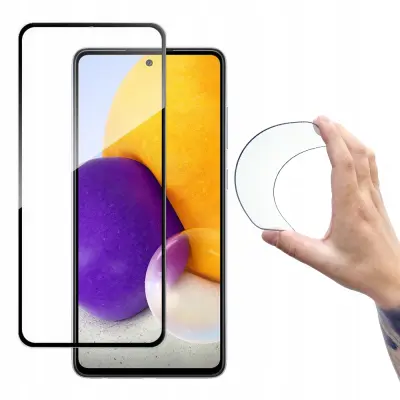 WOZINSKY GLASS FILM KALJENO STEKLO Z OKVIROM ZA SAMSUNG A72 ČRNO