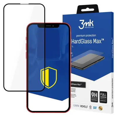 3MK HARDGLASS MAX ZA APPLE IPHONE 13 OVITEK IZ KALJENEGA STEKLA ČRNO