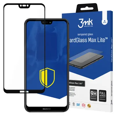 HUAWEI P20 LITE BLACK - 3MK HARDGLASS MAX LITE