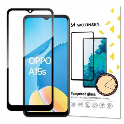 WOZINSKY WYTRZYMAŁE SZKŁO HARTOWANE NA CAŁY EKRAN Z RAMKĄ DO OPPO A15S/A15