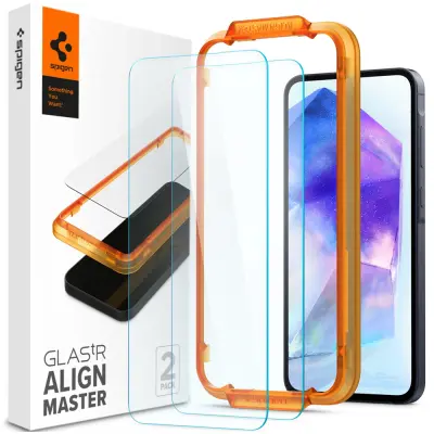 SPIGEN GLASS TR ALIGNMASTER 2 PAKET KALJENO STEKLO ZA SAMSUNG GALAXY A55