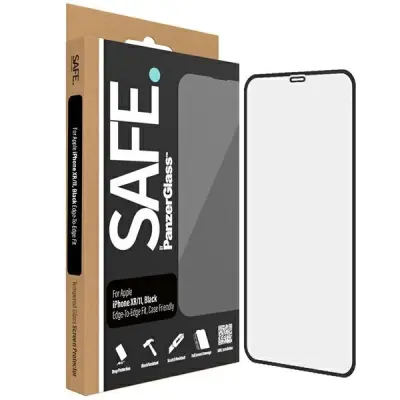 SZKŁO HARTOWANE SAFE BY PANZERGLASS EDGE-TO-EDGE NA IPHONE 11 / XR - Z CZARNĄ RAMKĄ