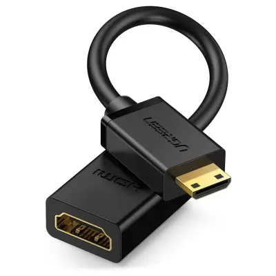 Adapterski kabel HDMI ženski - mini HDMI moški 4K 60Hz HEC ARC 22cm črn