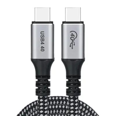 USB-C kabel 240W 8K 60Hz 1,2m črn