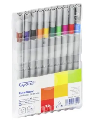 Flomastri Fineliner, 0,4 mm, set 10