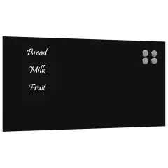 vidaXL Stenska magnetna tabla črna 80x40 cm kaljeno steklo